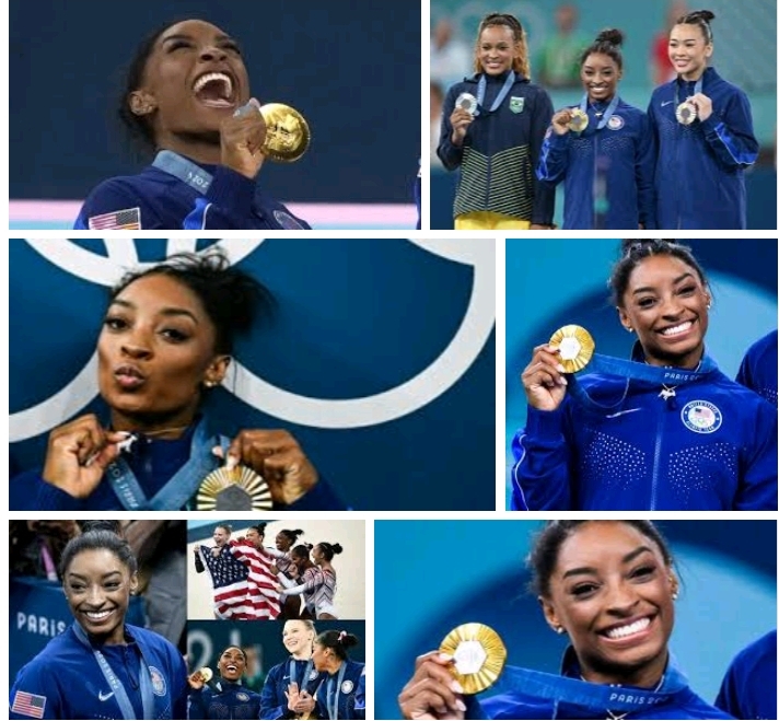 Simone Biles explains the history of the goat pendant, saying, “Haters hate it, so I love that even more.”